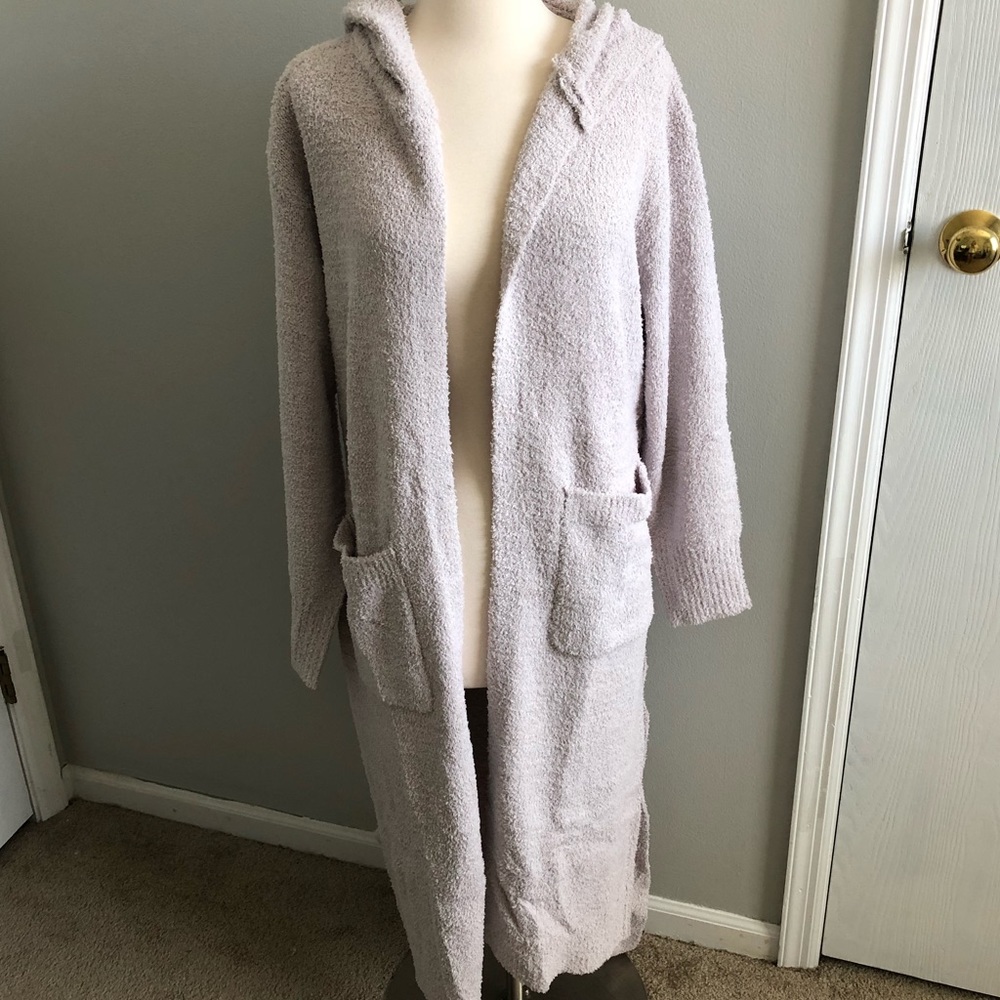 NIA fuzzy hooded duster cardigan - Picture 3 of 8